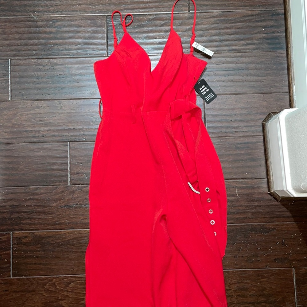 Express red jump suit never worn